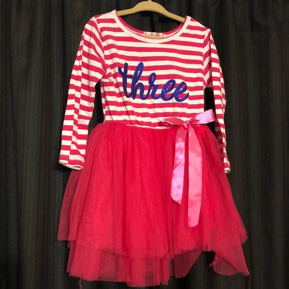 Other - “Three” Birthday Toddler Dress